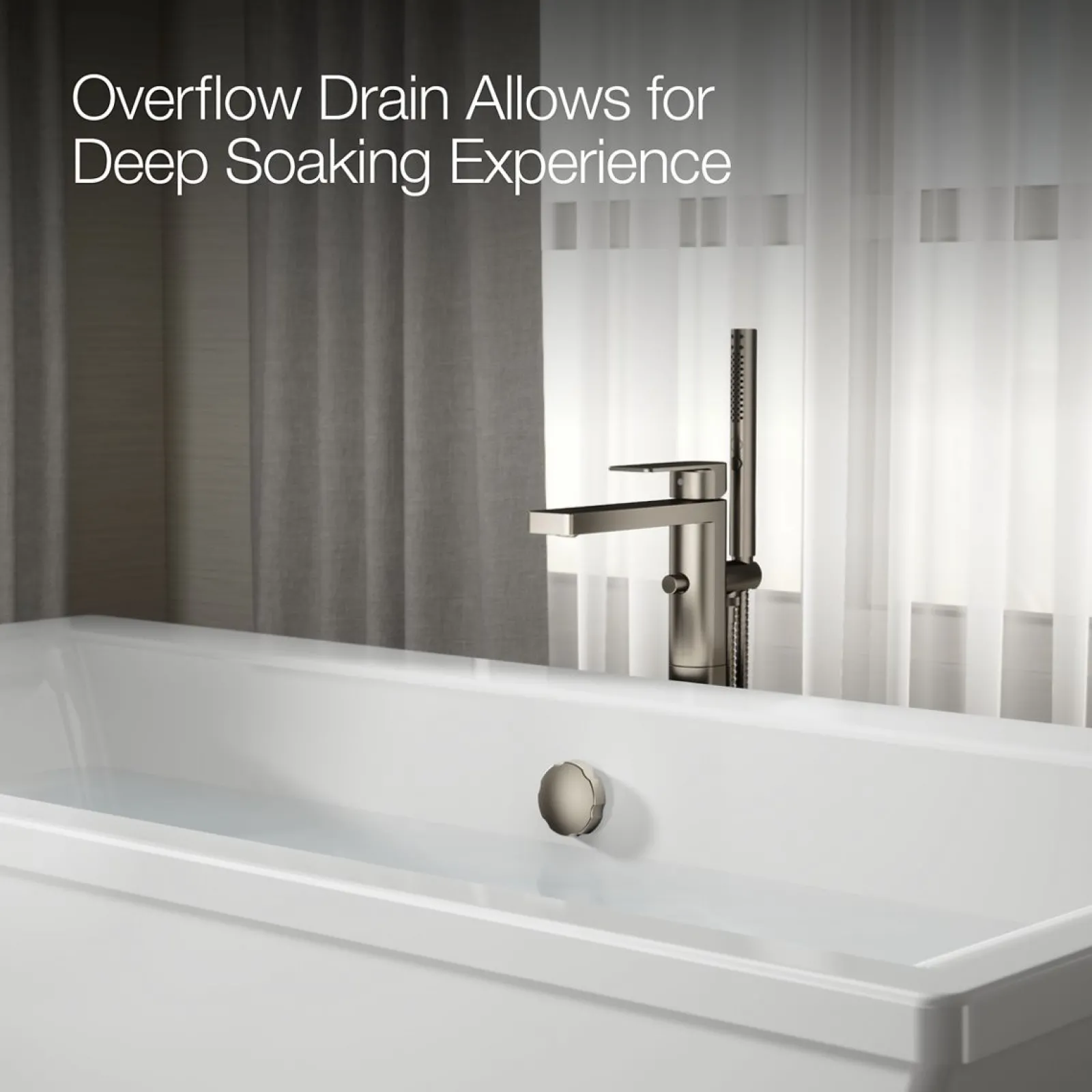 72" x 36" freestanding bath with fluted shroud^Kohler