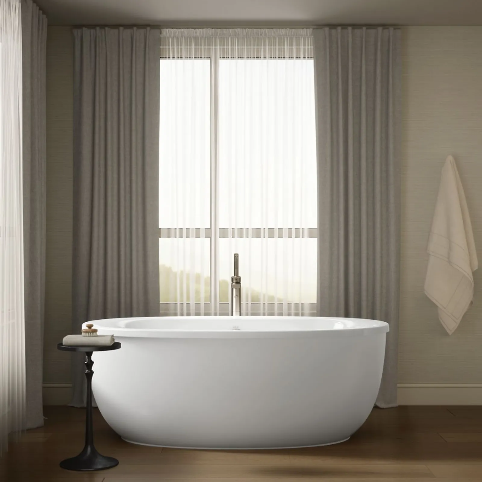 65-1/2" x 35-1/2" freestanding bath with fluted shroud^Kohler Sale