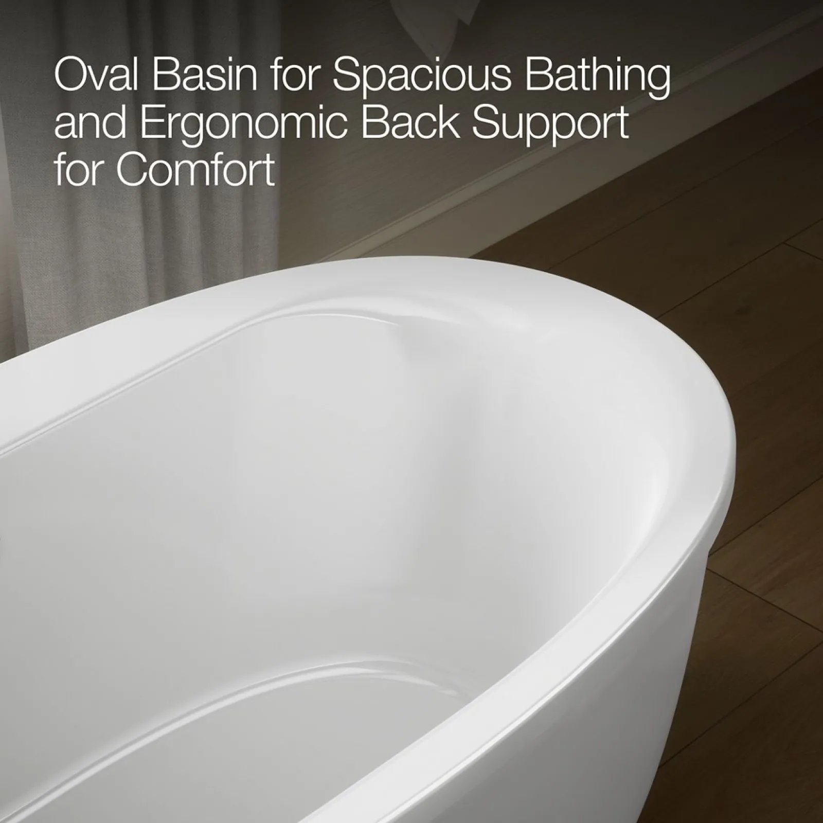 65-1/2" x 35-1/2" freestanding bath with fluted shroud^Kohler Sale