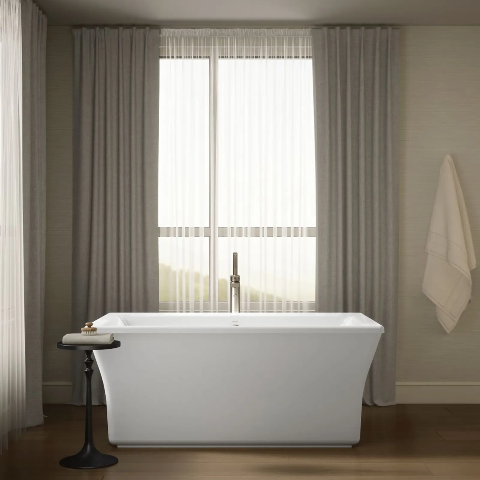 60-3/16" x 34-1/4" freestanding bath with fluted shroud^Kohler Discount