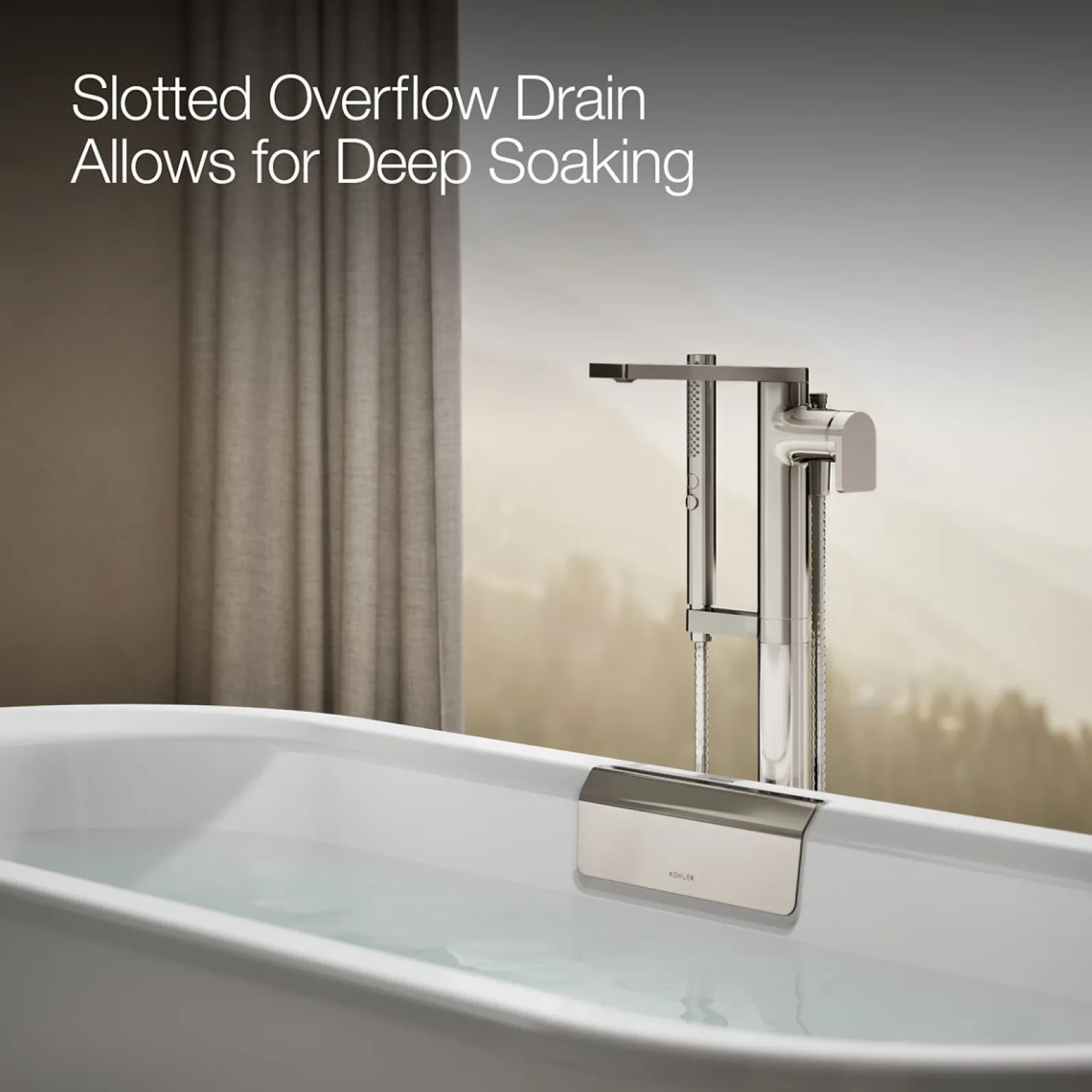70-7/8" x 30-3/8" freestanding bath with shroud^Kohler New