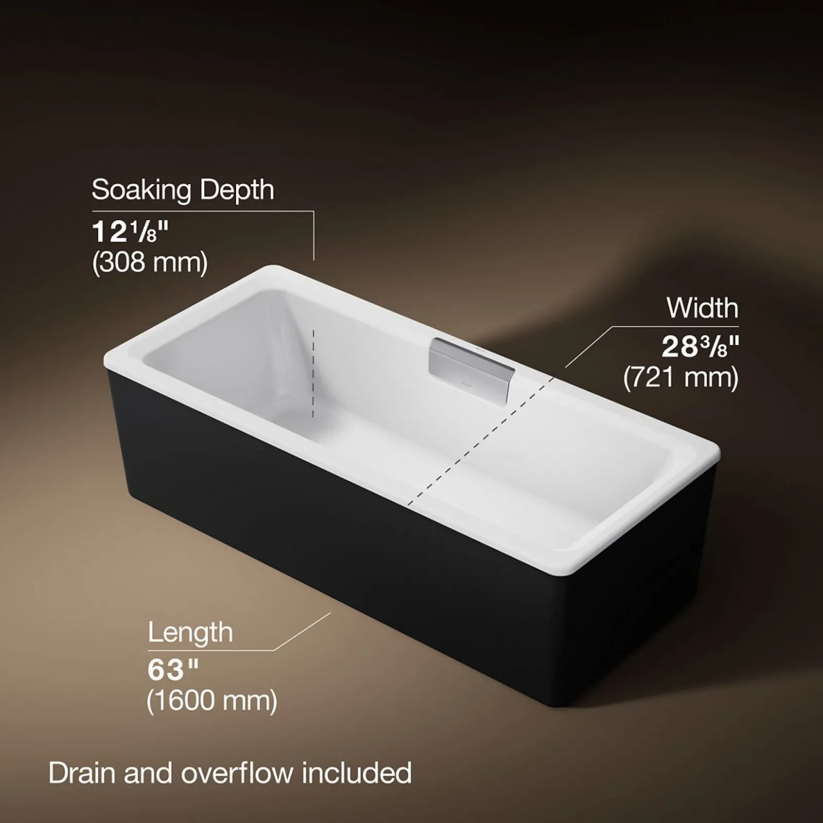 63" x 28-3/8" freestanding bath with shroud^Kohler Discount