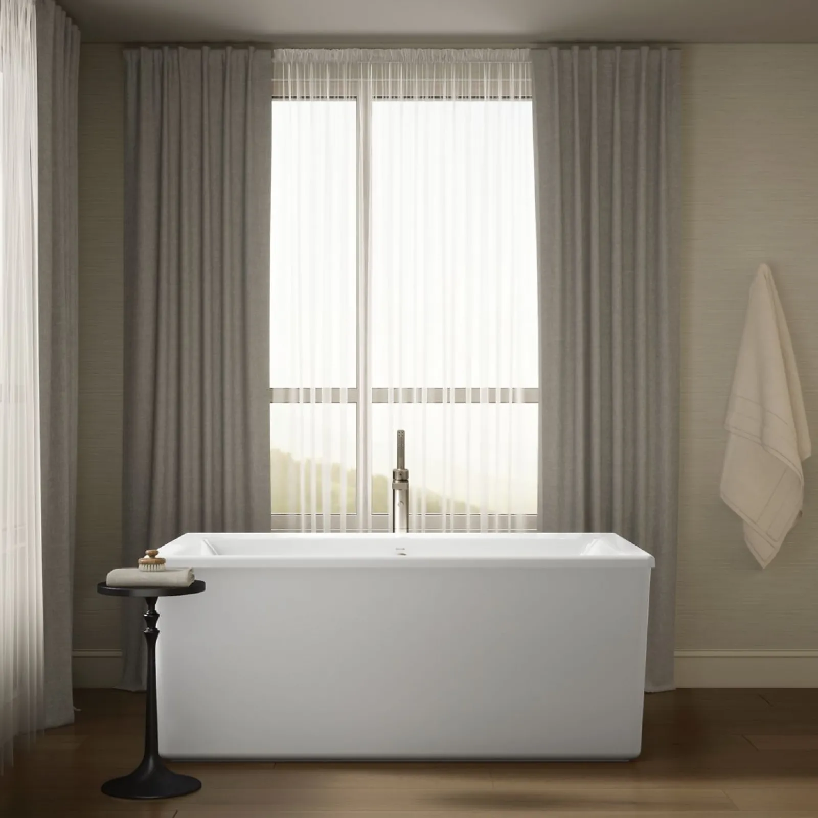 60" x 34" freestanding bath with straight shroud^Kohler Sale