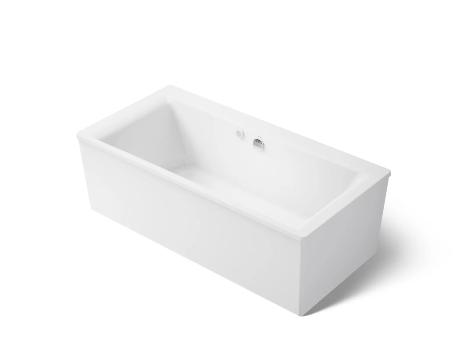 72" x 36-1/4" freestanding Heated BubbleMassage™ air bath with Bask® heated surface and straight shroud^Kohler New