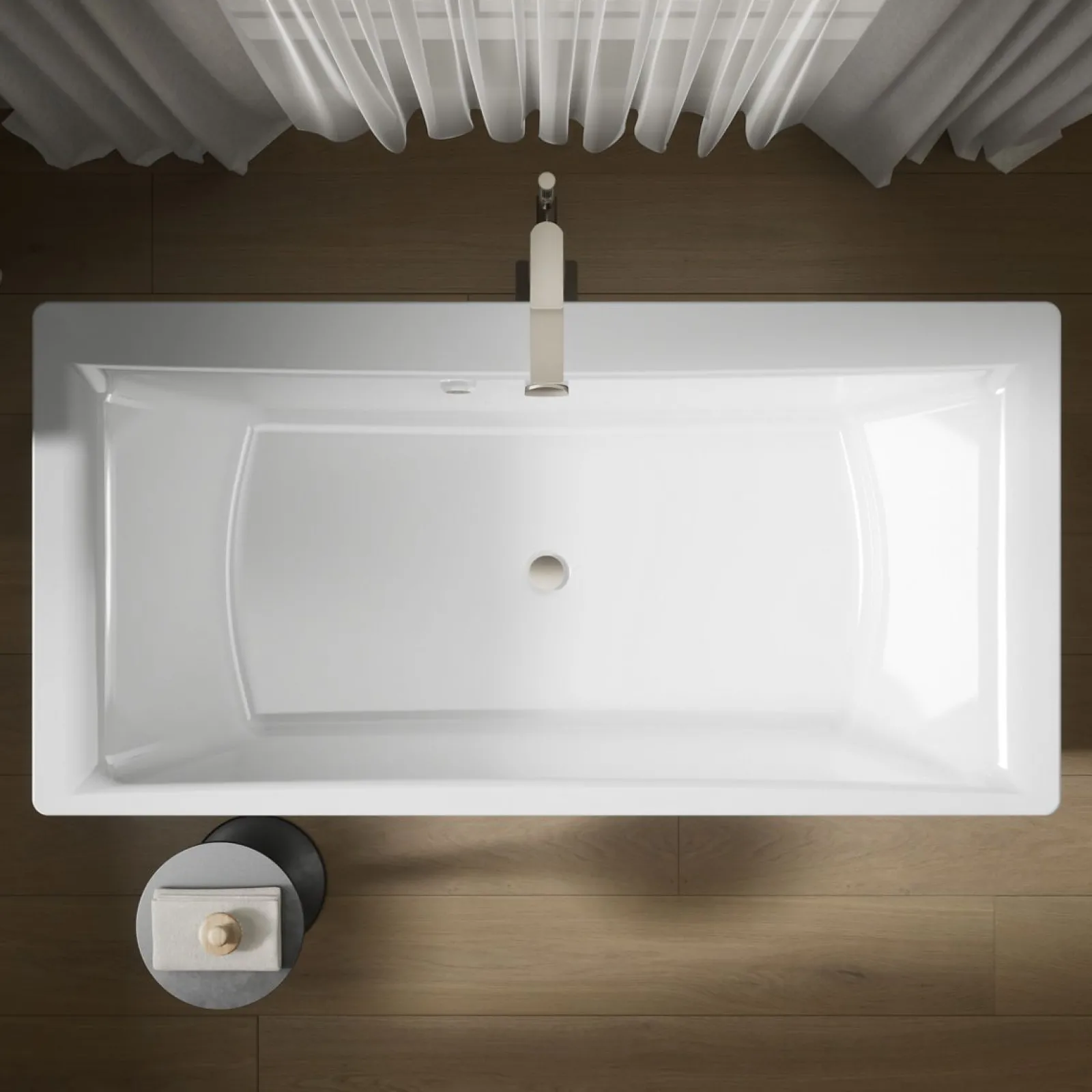 72" x 36-1/4" freestanding Heated BubbleMassage™ air bath with Bask® heated surface and straight shroud^Kohler New