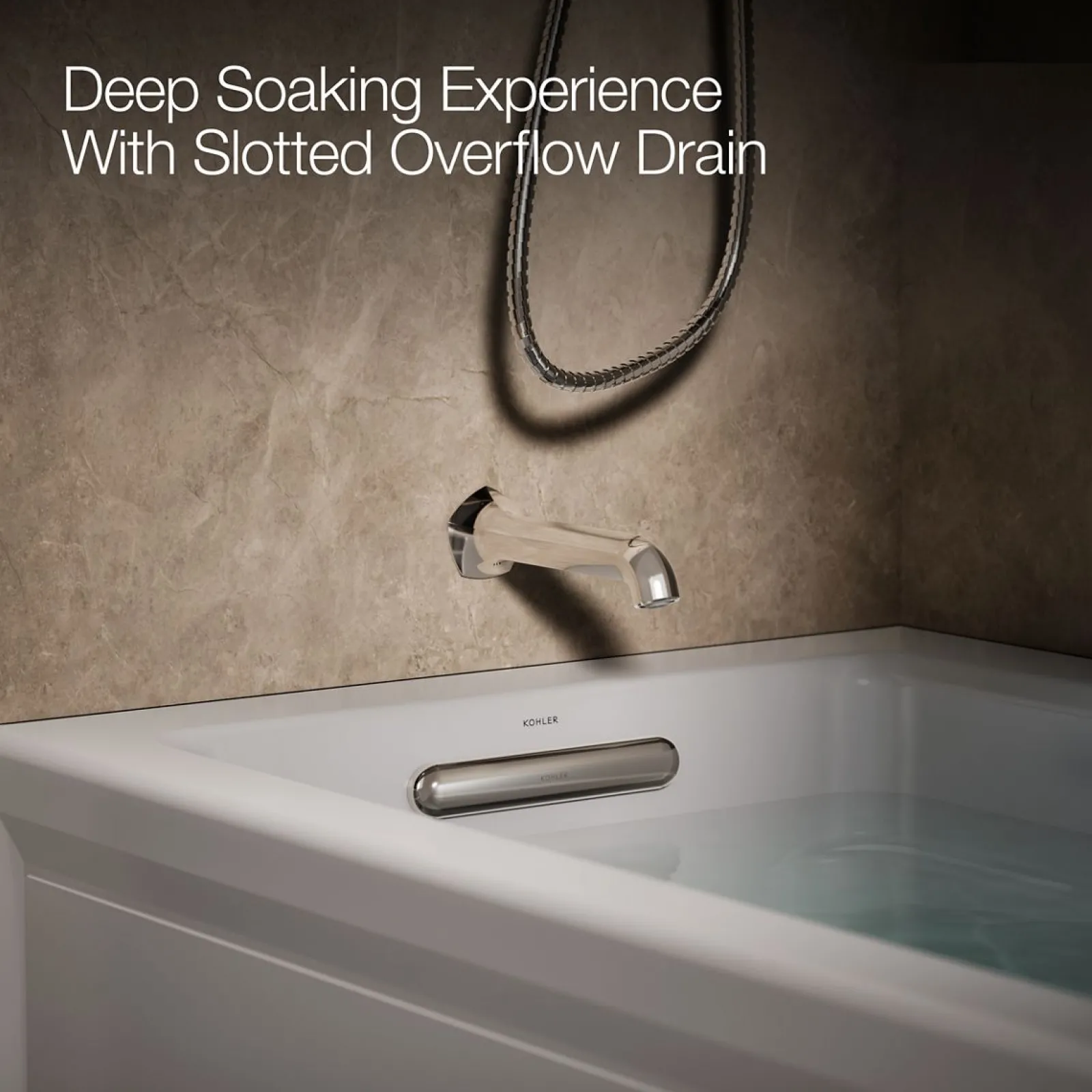 66" x 32" integral apron whirlpool with integral flange and left-hand drain^Kohler Clearance