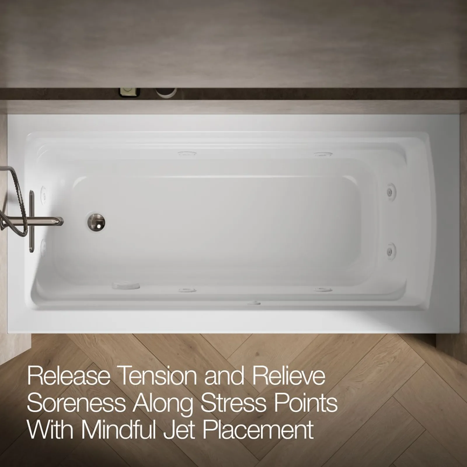 66" x 32" integral apron whirlpool with integral flange and left-hand drain^Kohler Clearance