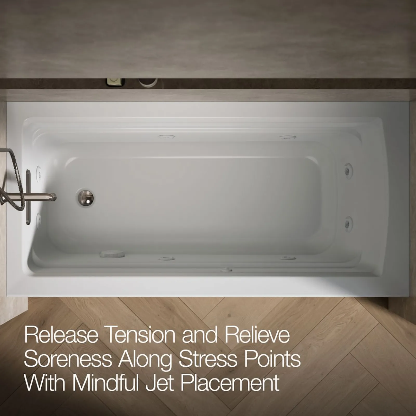 66" x 32" integral apron whirlpool with integral flange and left-hand drain^Kohler Clearance