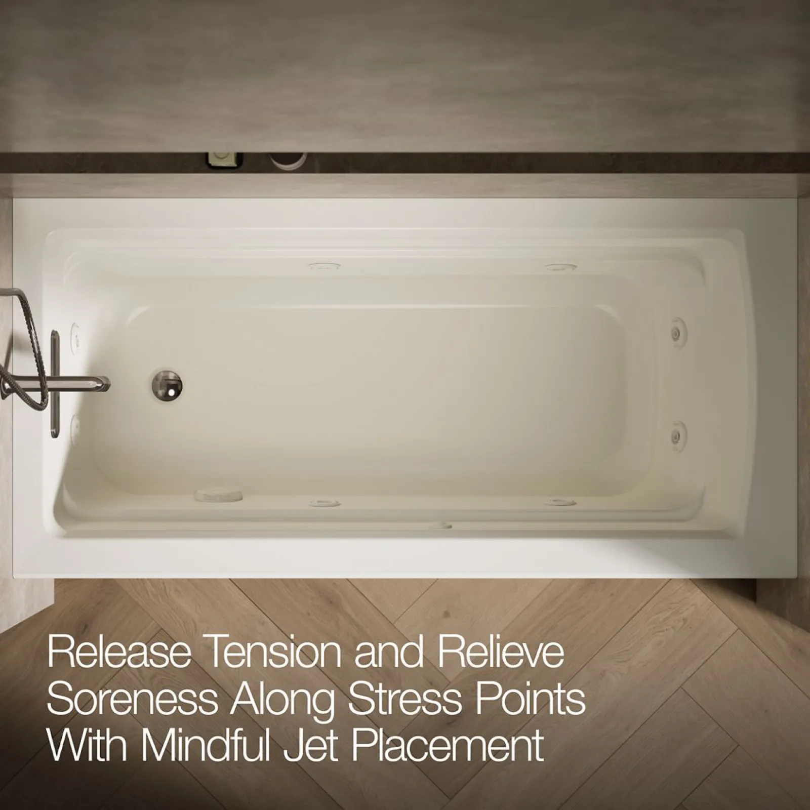 66" x 32" integral apron whirlpool with integral flange and left-hand drain^Kohler Clearance