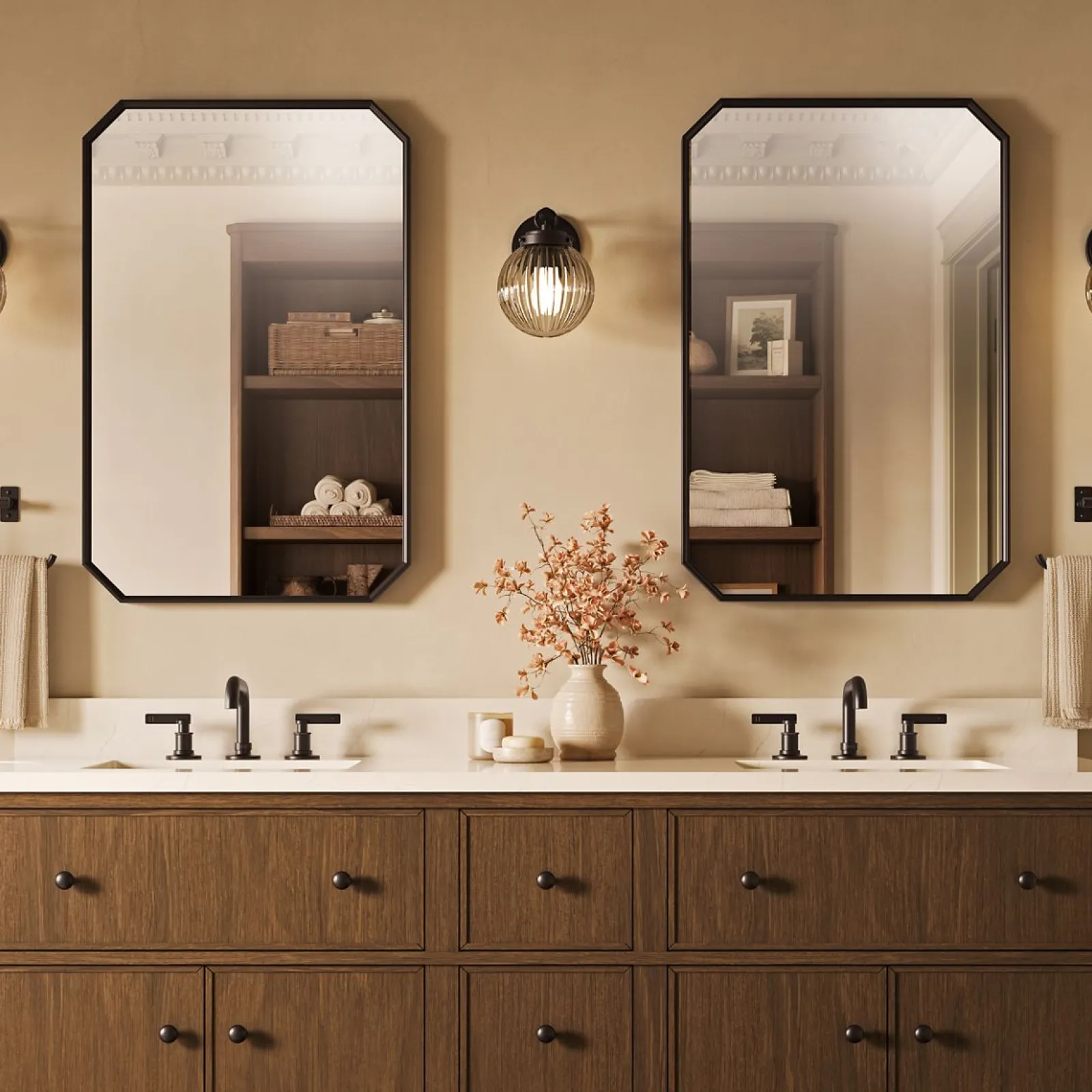 22" x 34" rectangular framed mirror^Kohler