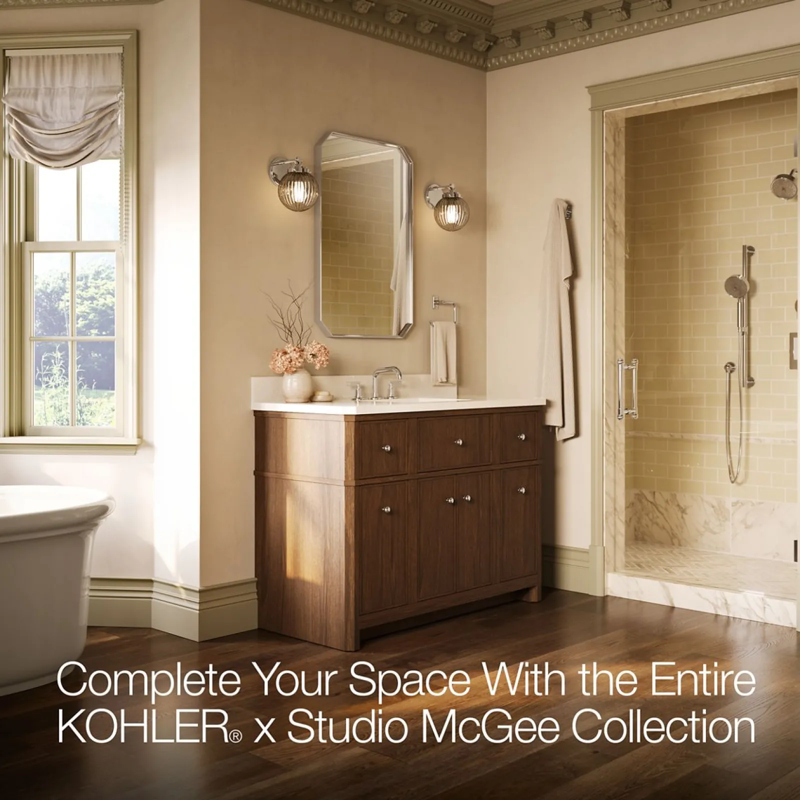 22" x 34" rectangular framed mirror^Kohler