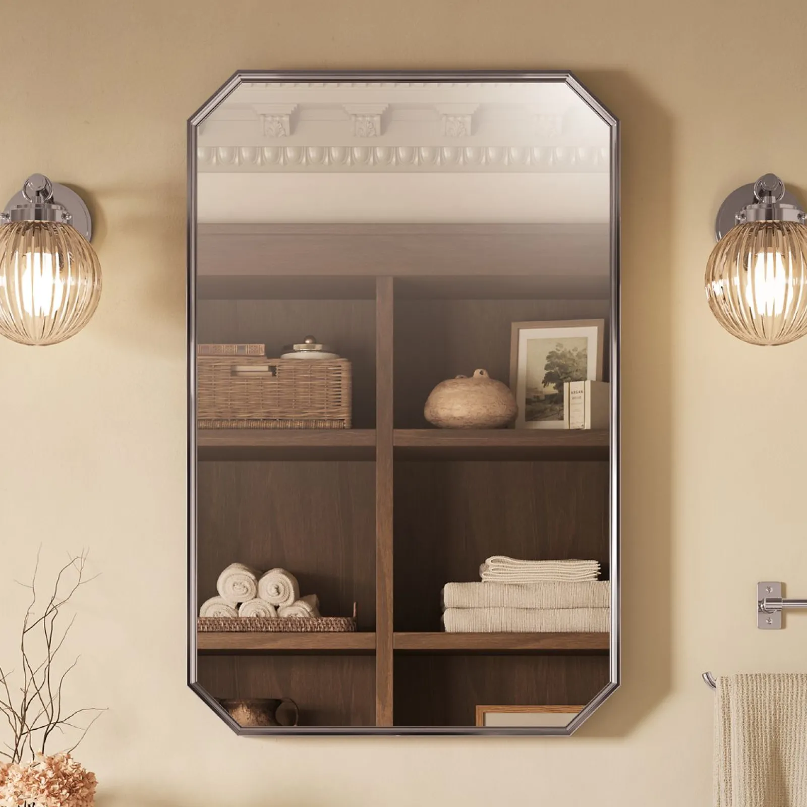 22" x 34" rectangular framed mirror^Kohler