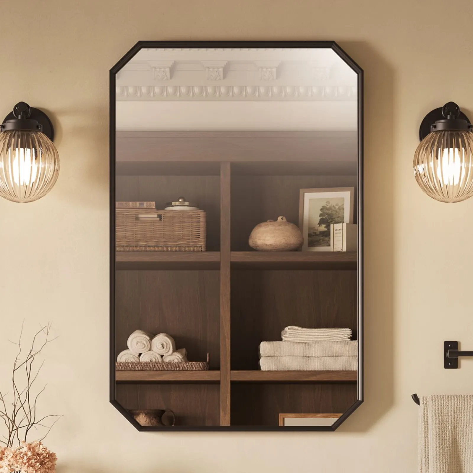 22" x 34" rectangular framed mirror^Kohler
