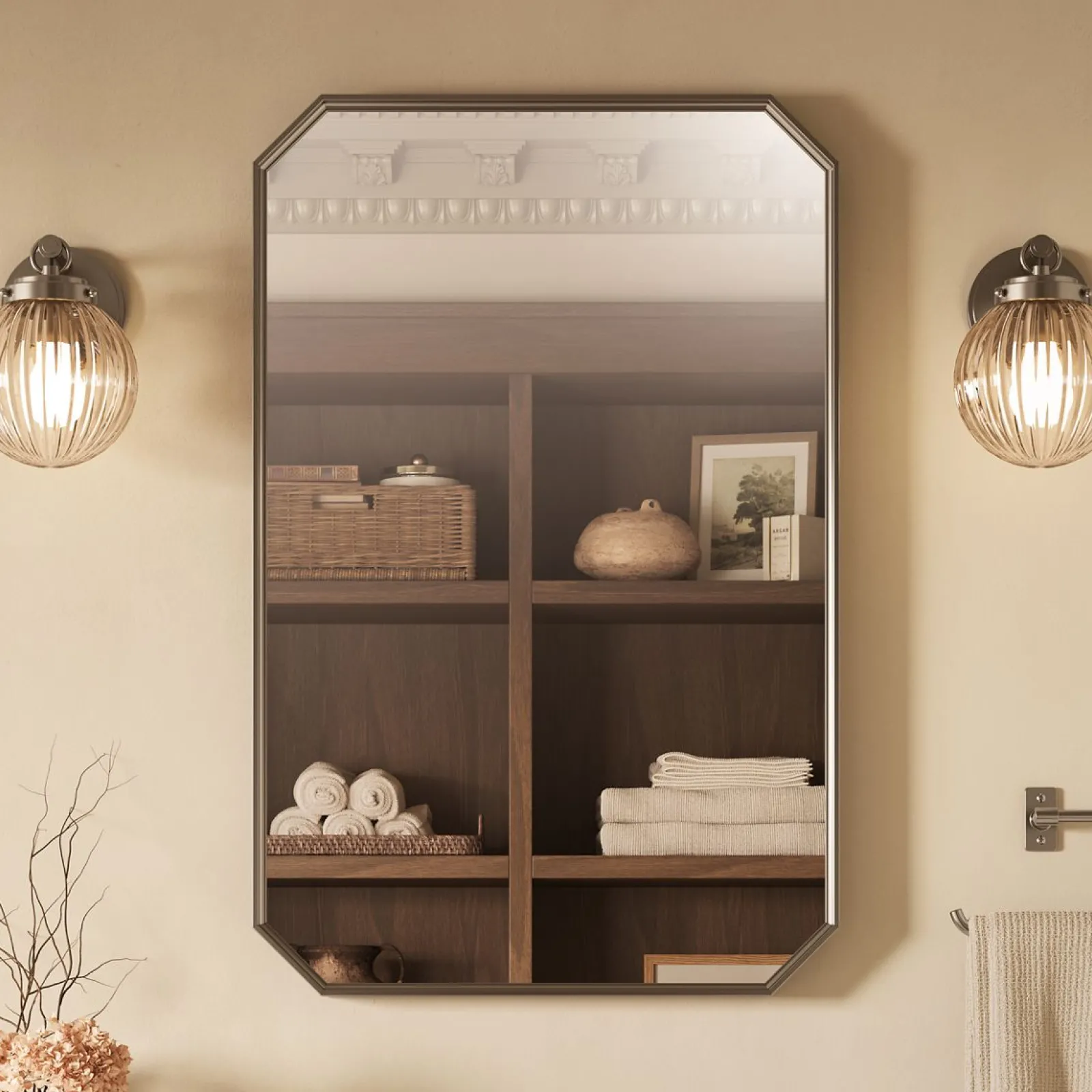 22" x 34" rectangular framed mirror^Kohler