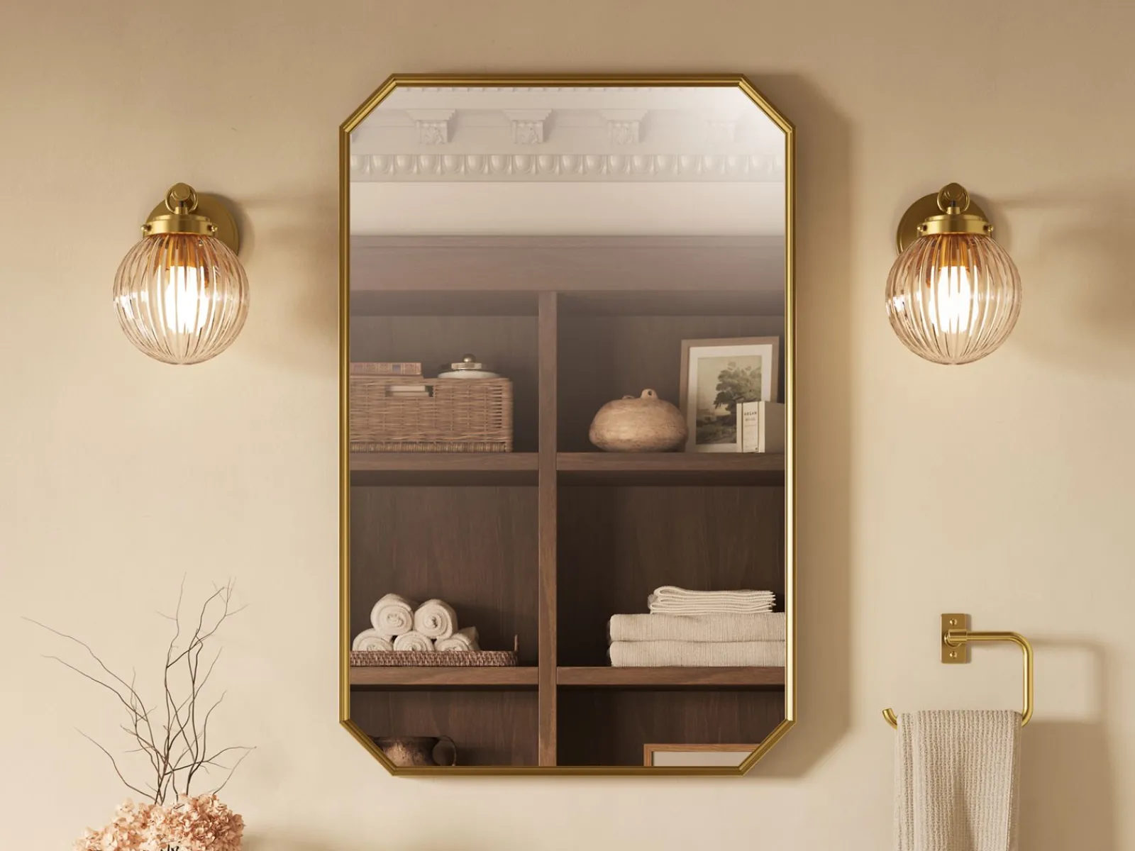 22" x 34" rectangular framed mirror^Kohler